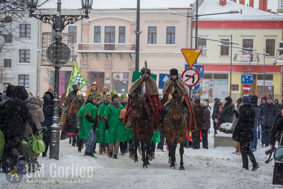 Plakat zapowiadający wydarzenie Orszak Trzech Króli w Gorlicach