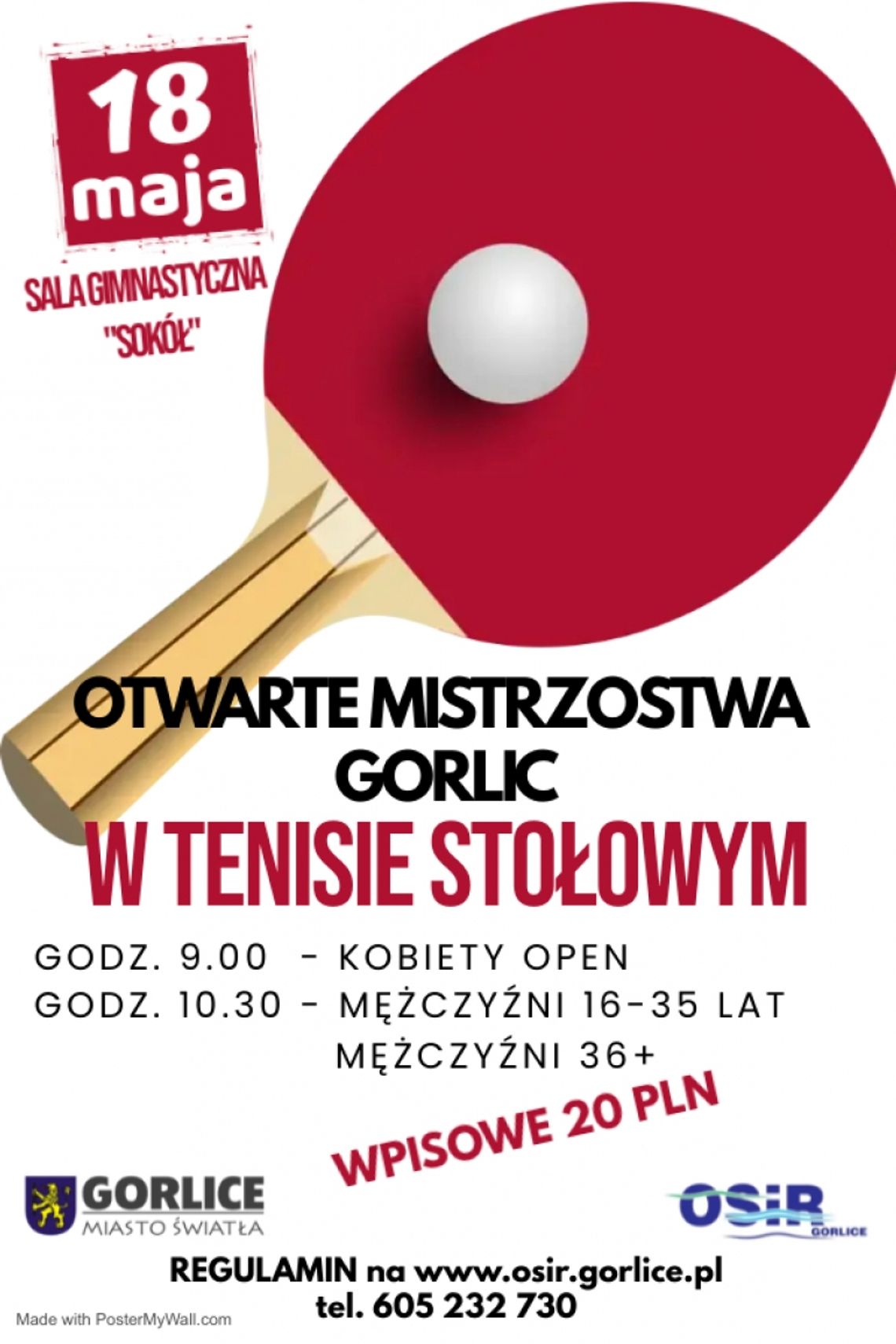 Otwarte Mistrzostwa Gorlic w Tenisie Stołowym | zapowiedzi imprez – halogorlice.info