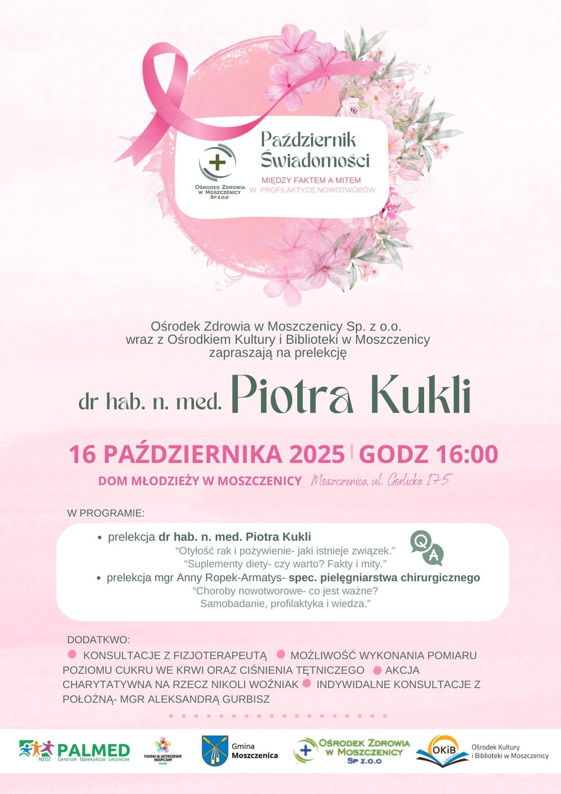 Październik Świadomości w Moszczenicy | zapowiedzi wydarzeń - halogorlice.info Plakat zapowiadający wydarzenie Październik Świadomości w Moszczenicy
