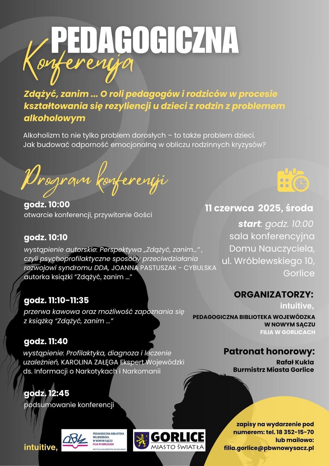 Pedagogiczna konferencja dotycząca alkoholizmu | halogorlice.info Plakat zapowiadający wydarzenie Pedagogiczna konferencja dotycząca alkoholizmu