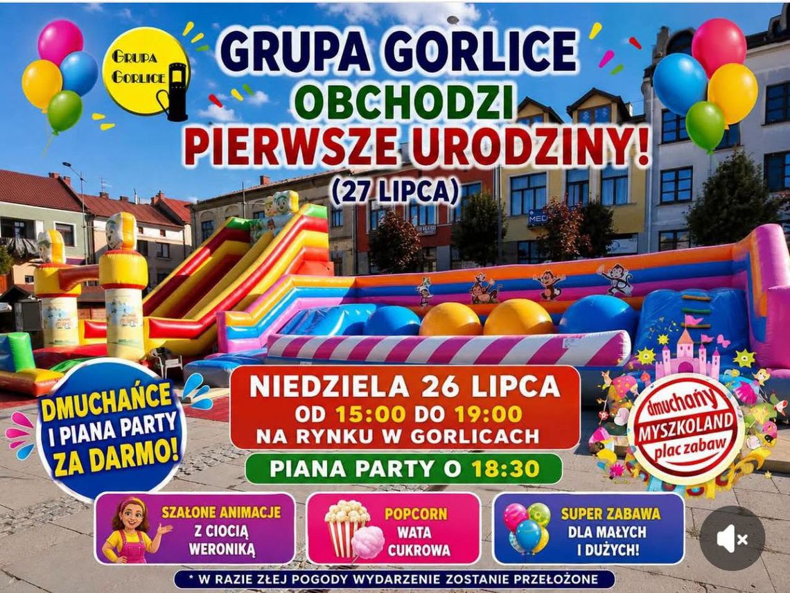 Piana party na Rynku. Grupa Gorlice świętuje pierwsze urodziny | zapowiedzi wydarzeń - halogorlice.info Piana party na Rynku. Grupa Gorlice świętuje pierwsze urodziny | zapowiedzi wydarzeń - halogorlice.info