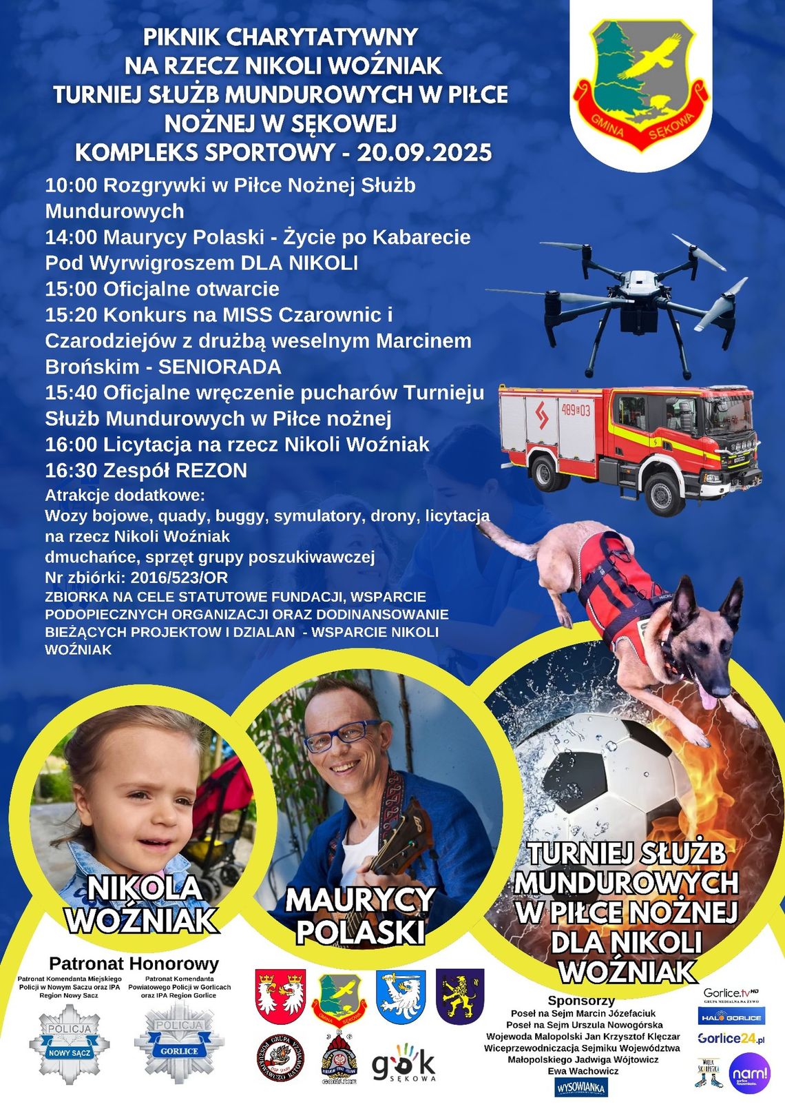 Piknik charytatywny dla Nikoli Woźniak | halogorlice.info Zdjęcie przedstawia plakat promujący wydarzenie Piknik charytatywny dla Nikoli Woźniak