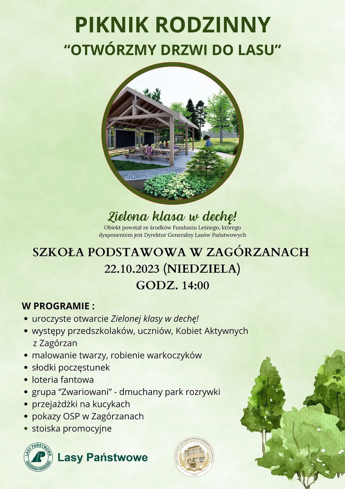 Piknik Rodzinny „Otwórzmy drzwi do lasu” - SP w Zagórzanach | halogorlice.info