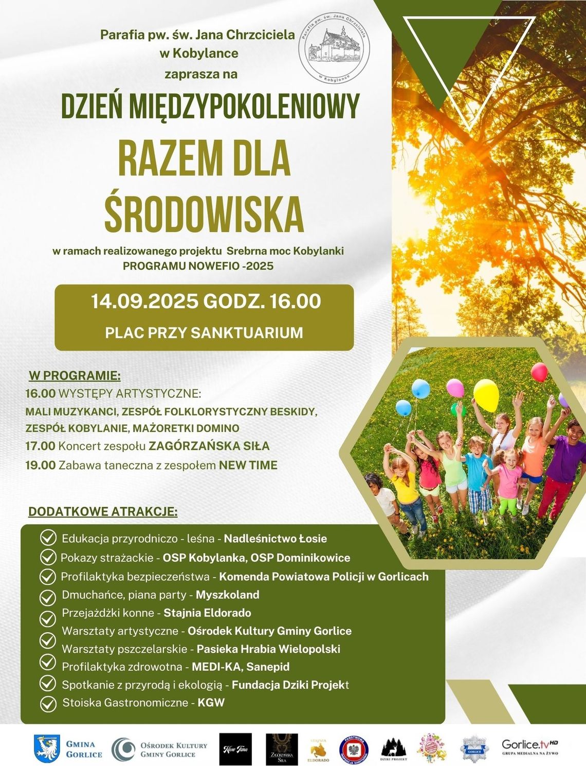 Zdjęcie przedstawia plakat promujący wydarzenie Piknik w Kobylance pt. Razem dla środowiska