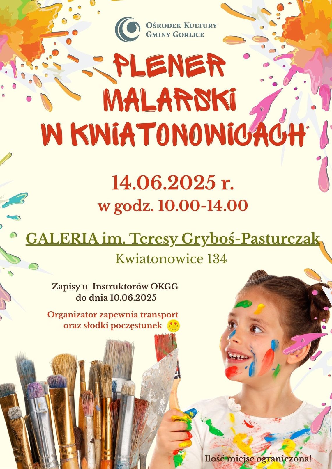 Plener Malarski w Kwiatonowicach | halogorlice.info Plakat zapowiadający wydarzenie Plener Malarski w Kwiatonowicach