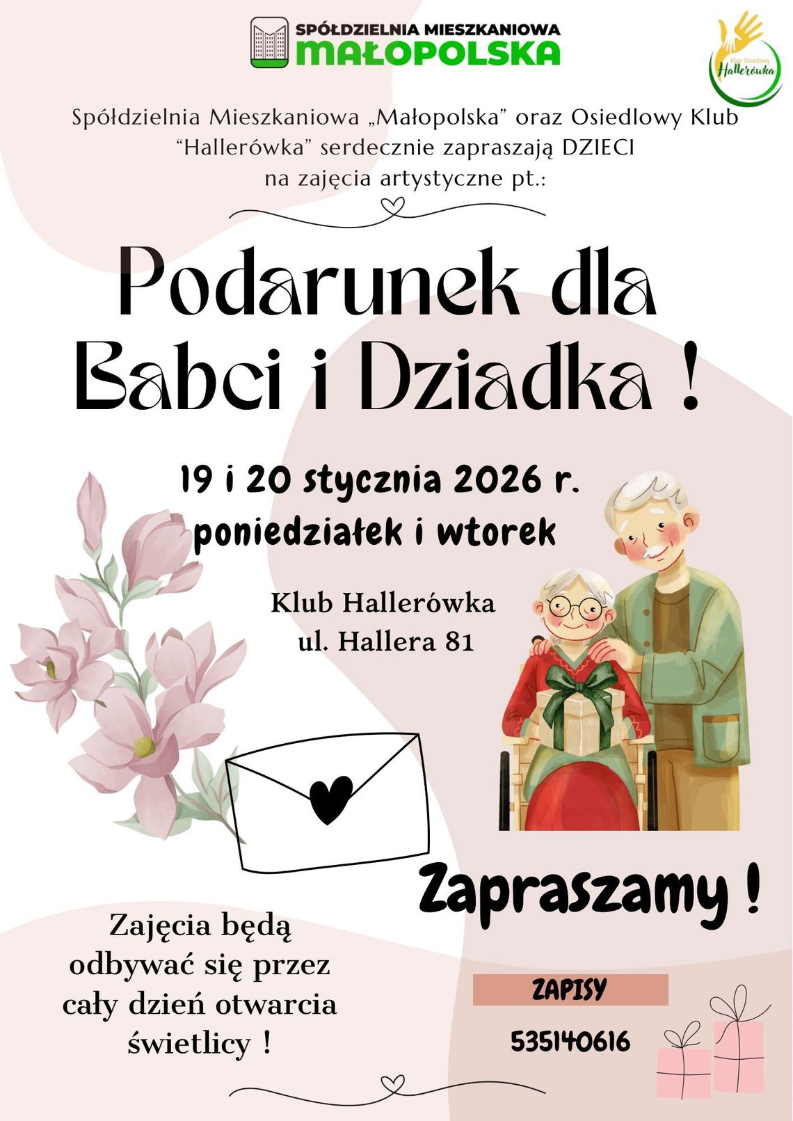 plakat zapowiadający wydarzenie - Podarunek dla Babci i Dziadka