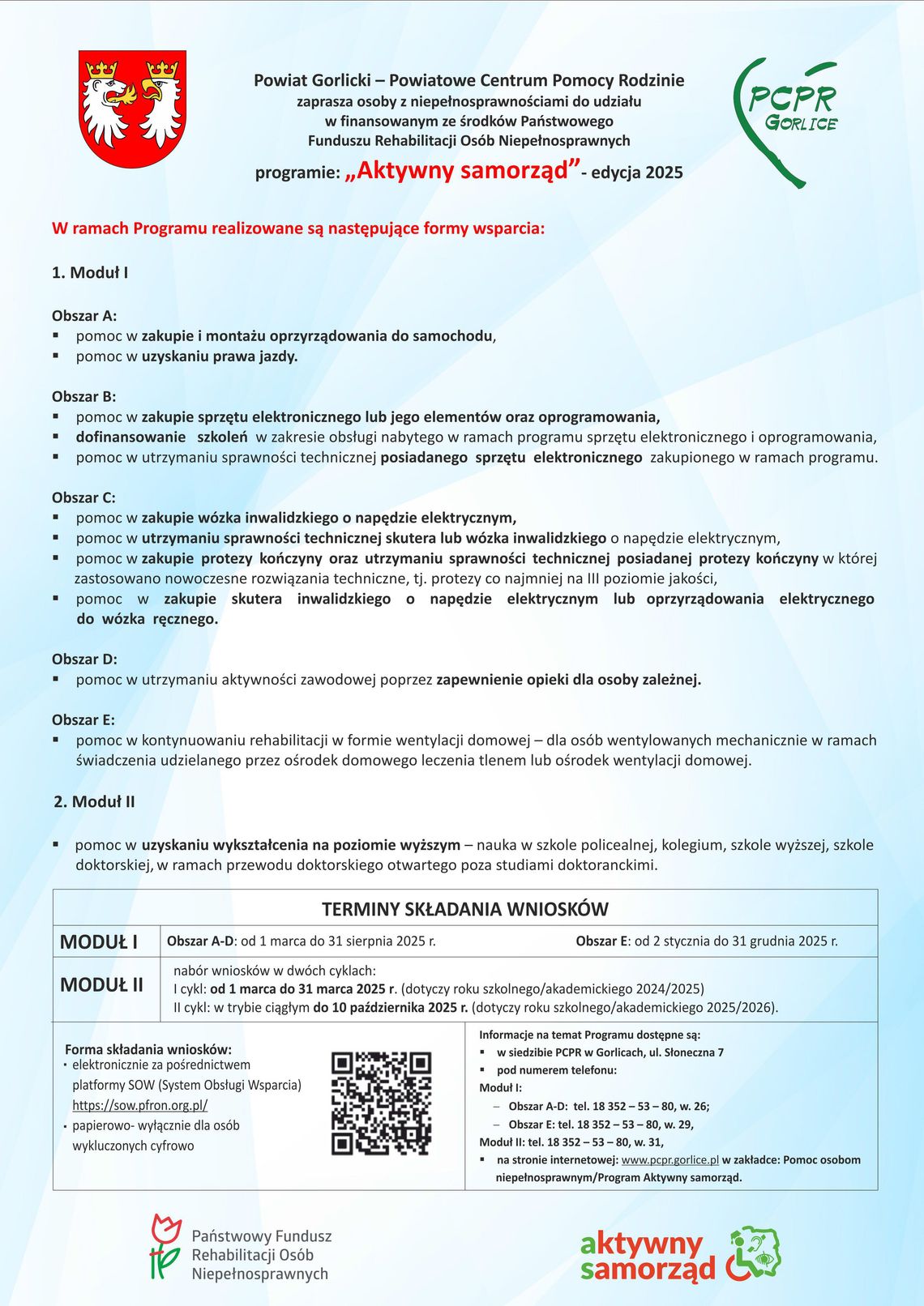 Zdjęcie przedstawia plakat promujący Program: Aktywny samorząd – edycja 2025