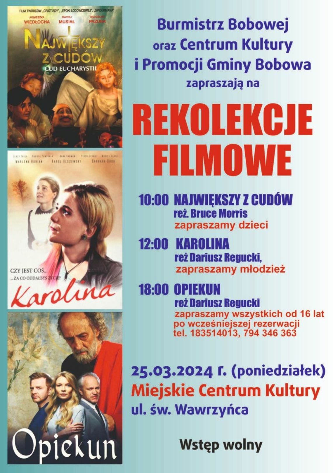Rekolekcje filmowe w Bobowej | halogorlice.info