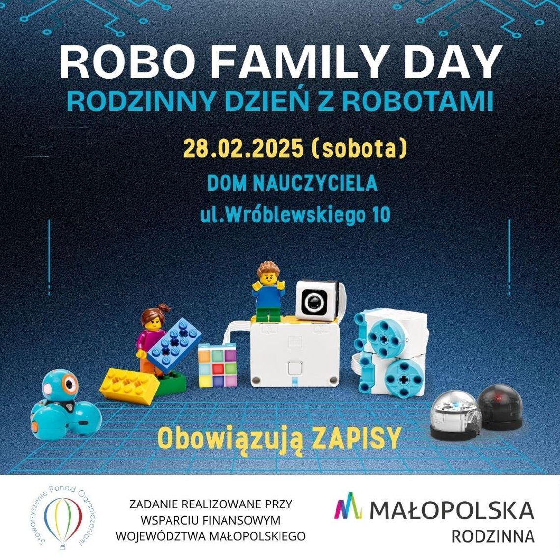 Plakat zapowiadający wydarzenie - Robo Family Day w Gorlicach