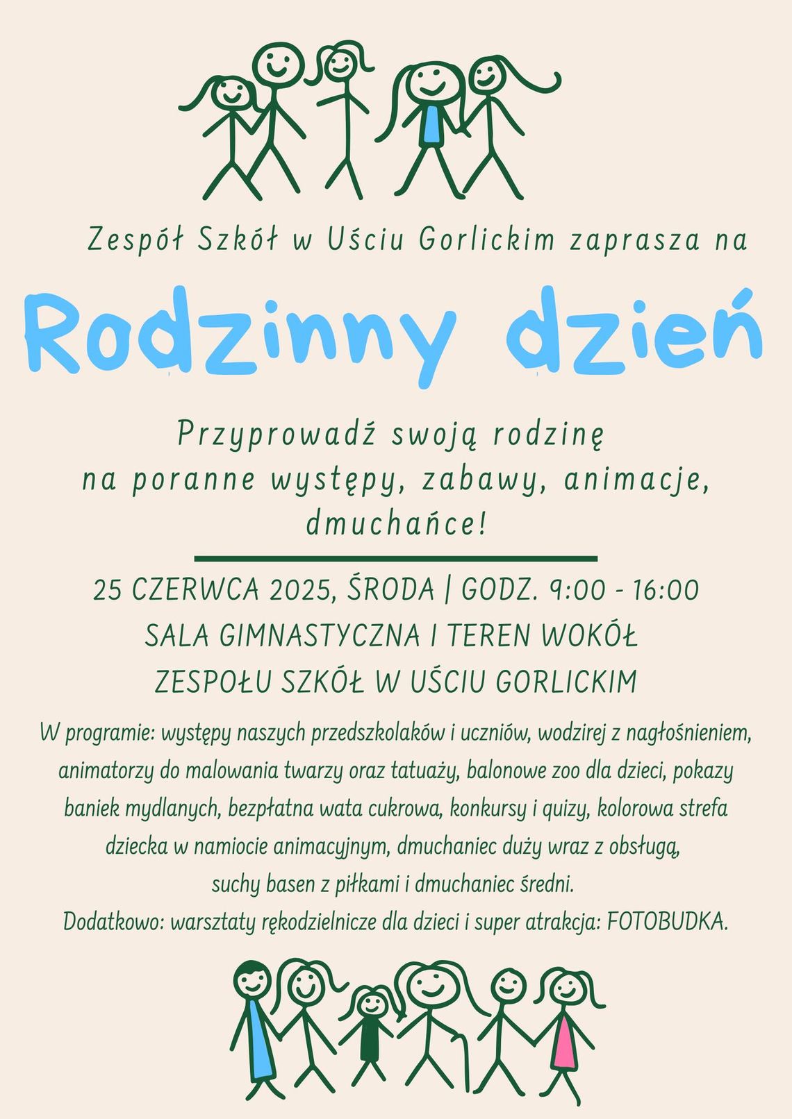 Rodzinny Dzień w Uściu Gorlickim | halogorlice.info Plakat zapowiadający Rodzinny Dzień w Uściu Gorlickim