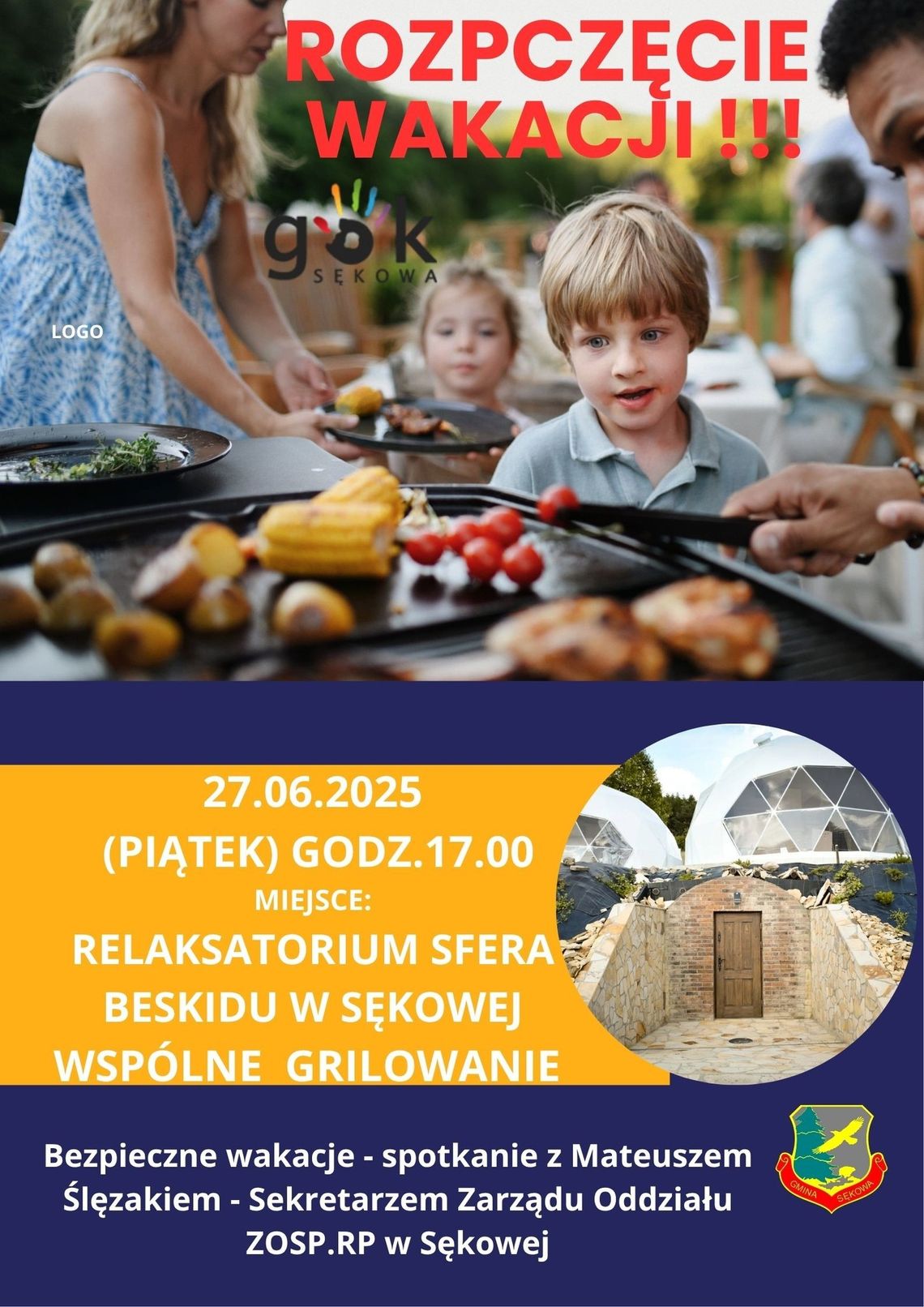Rozpoczęcie wakacji w Sękowej | halogorlice.info Plakat zapowiadający wydarzenie Rozpoczęcie wakacji w Sękowej