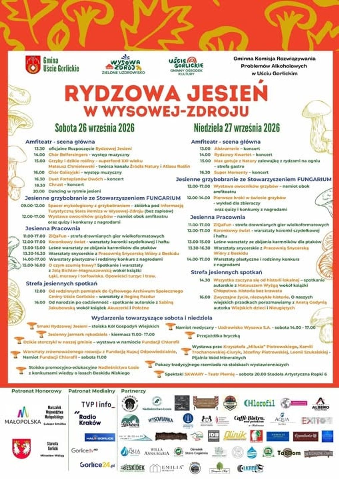 Rydzowa Jesień w Wysowej-Zdroju | zapowiedzi wydarzeń - halogorlice.info Rydzowa Jesień w Wysowej-Zdroju | zapowiedzi wydarzeń - halogorlice.info