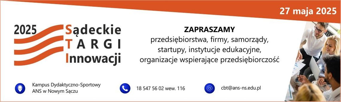 Plakat promujący Sądeckie Targi Innowacji 2025