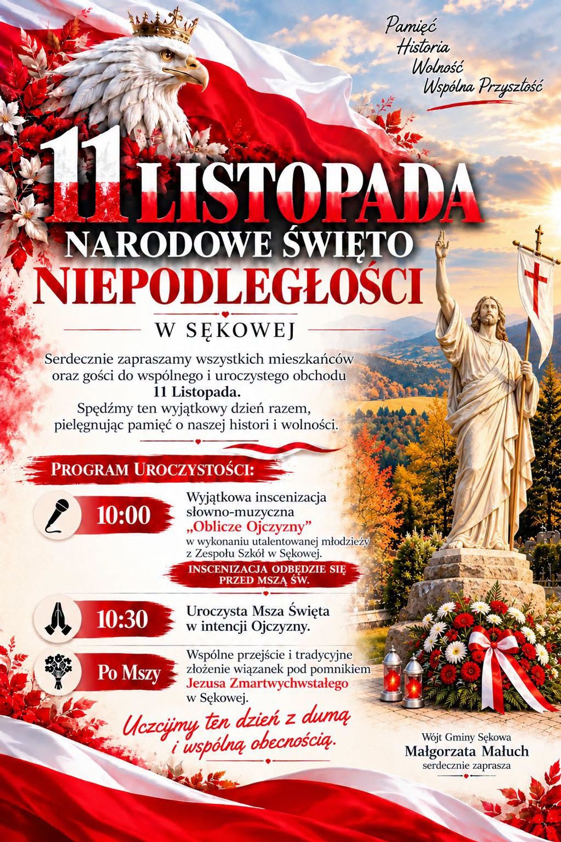 Sękowa. Obchody Święta Niepodległości | zapowiedzi wydarzeń - halogorlice.info