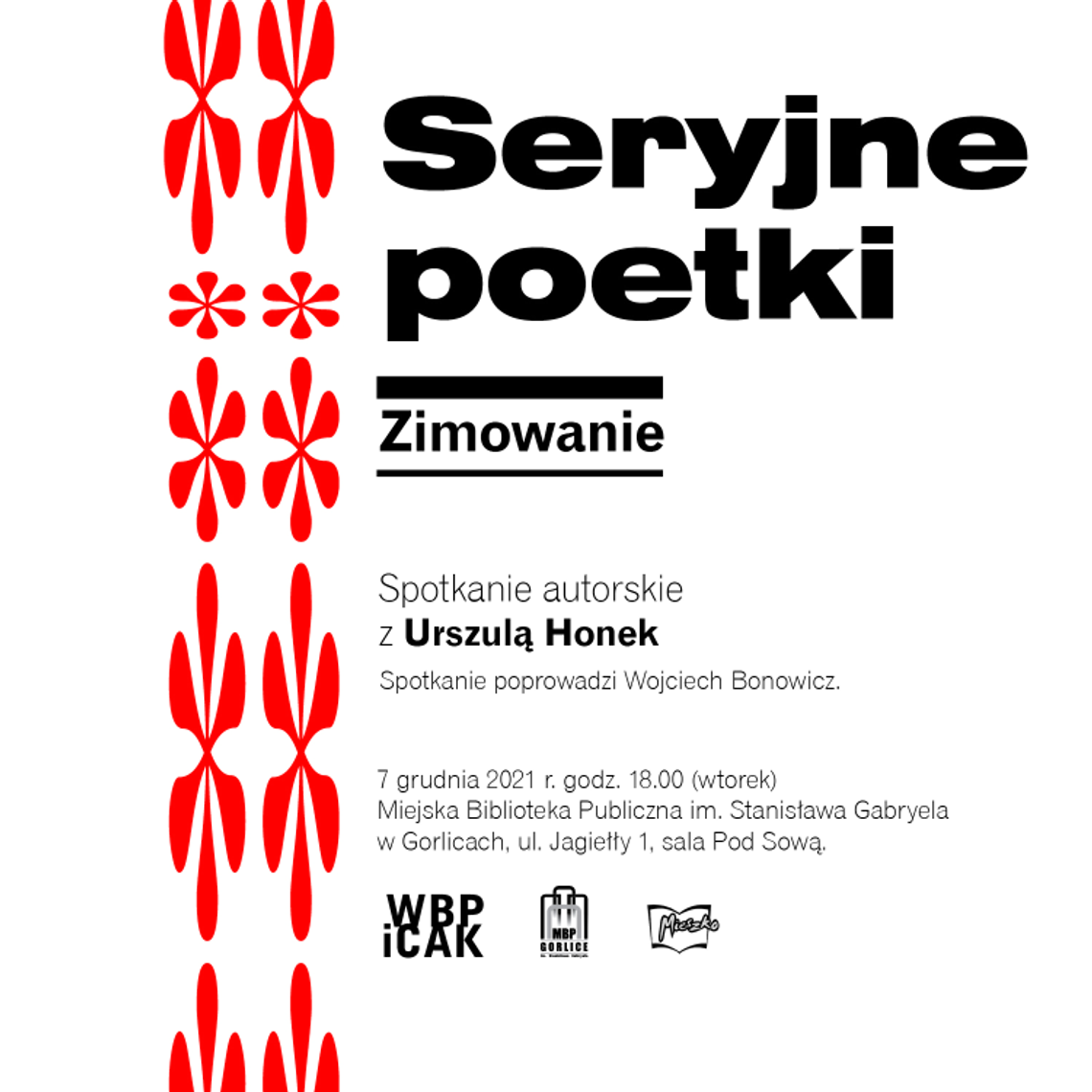 Seryjni poeci w Gorlicach: Urszula Honek — spotkanie autorskie | zapowiedzi imprez – halogorlice.info