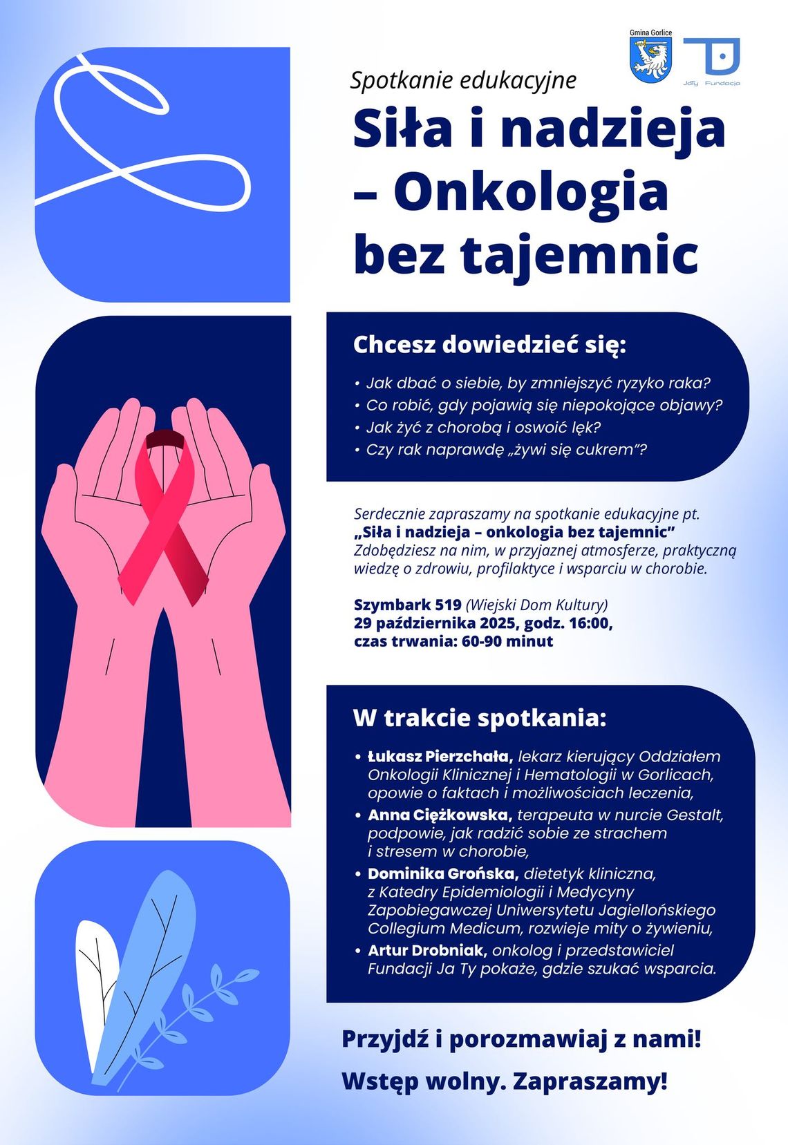 Siła i nadzieja – Onkologia bez tajemnic | zapowiedzi wydarzeń - halogorlice.info plakat zapowiadający wydarzenie - Siła i nadzieja – Onkologia bez tajemnic