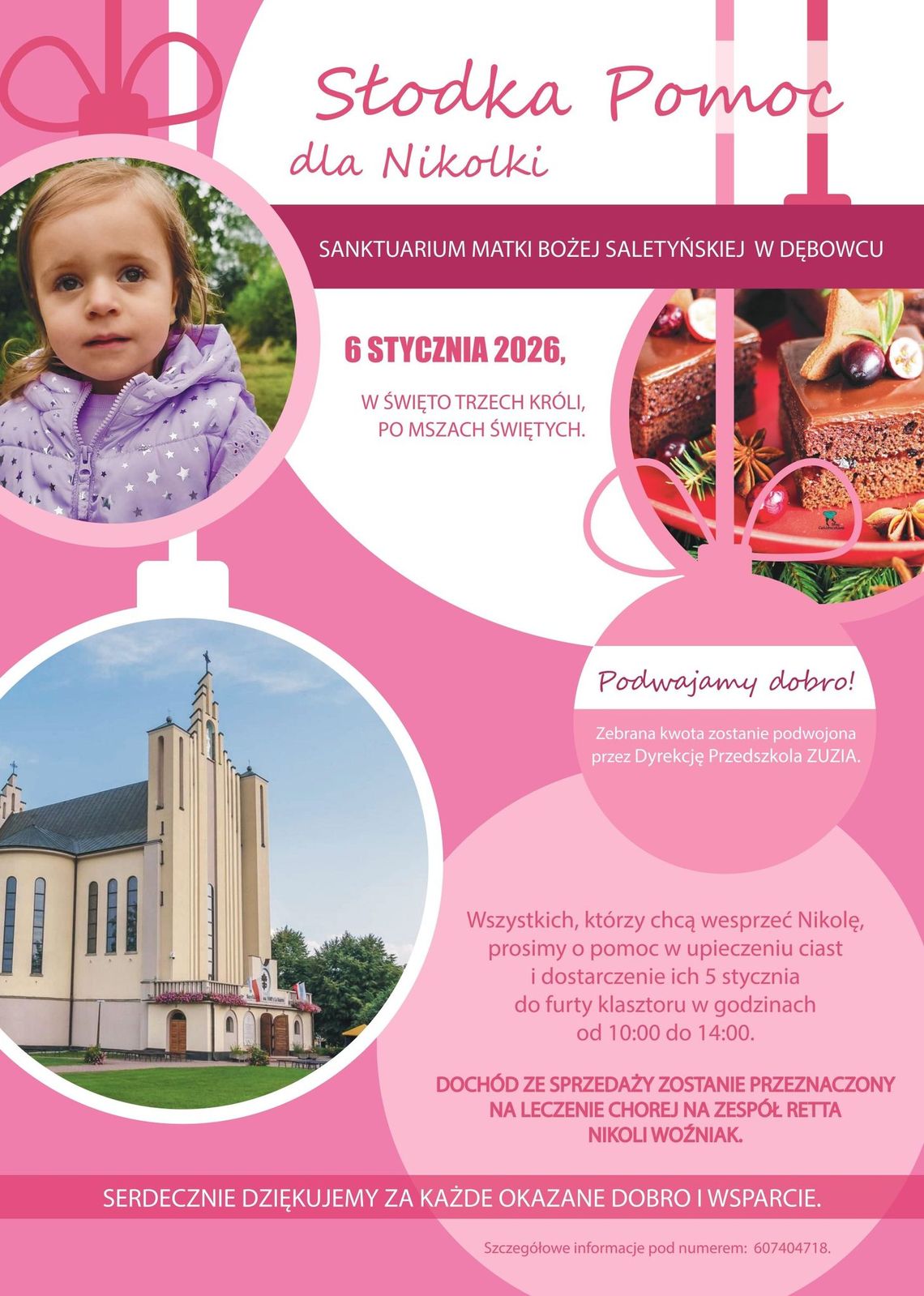 Słodka Pomoc dla Nikolki | zapowiedzi wydarzeń - halogorlice.info Plakat zapowiadający wydarzenie - Słodka Pomoc dla Nikolki
