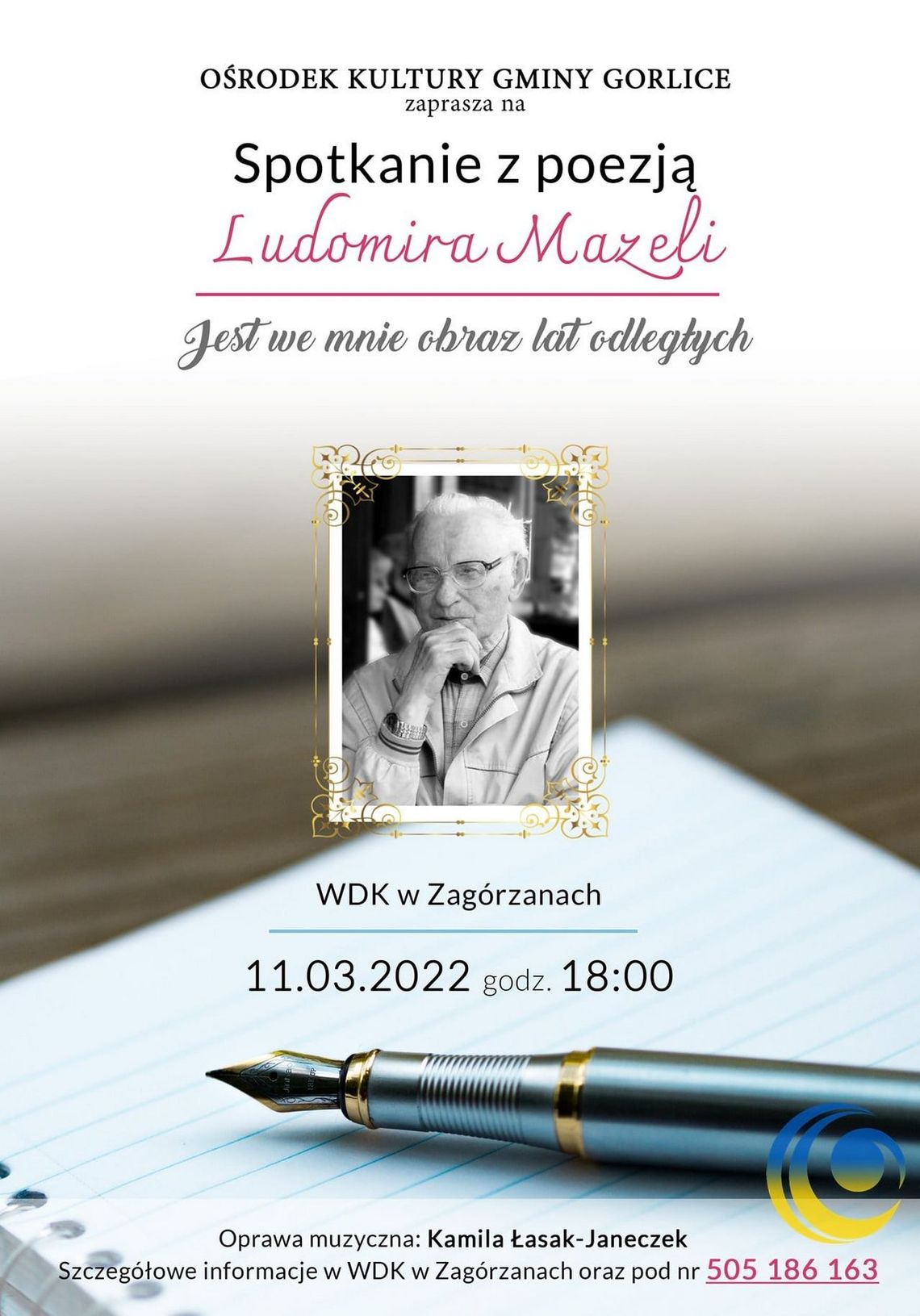 Spotkanie z poezją Ludomira Mazeli „Jest we mnie obraz lat odległych” | zapowiedzi imprez – halogorlice.info 