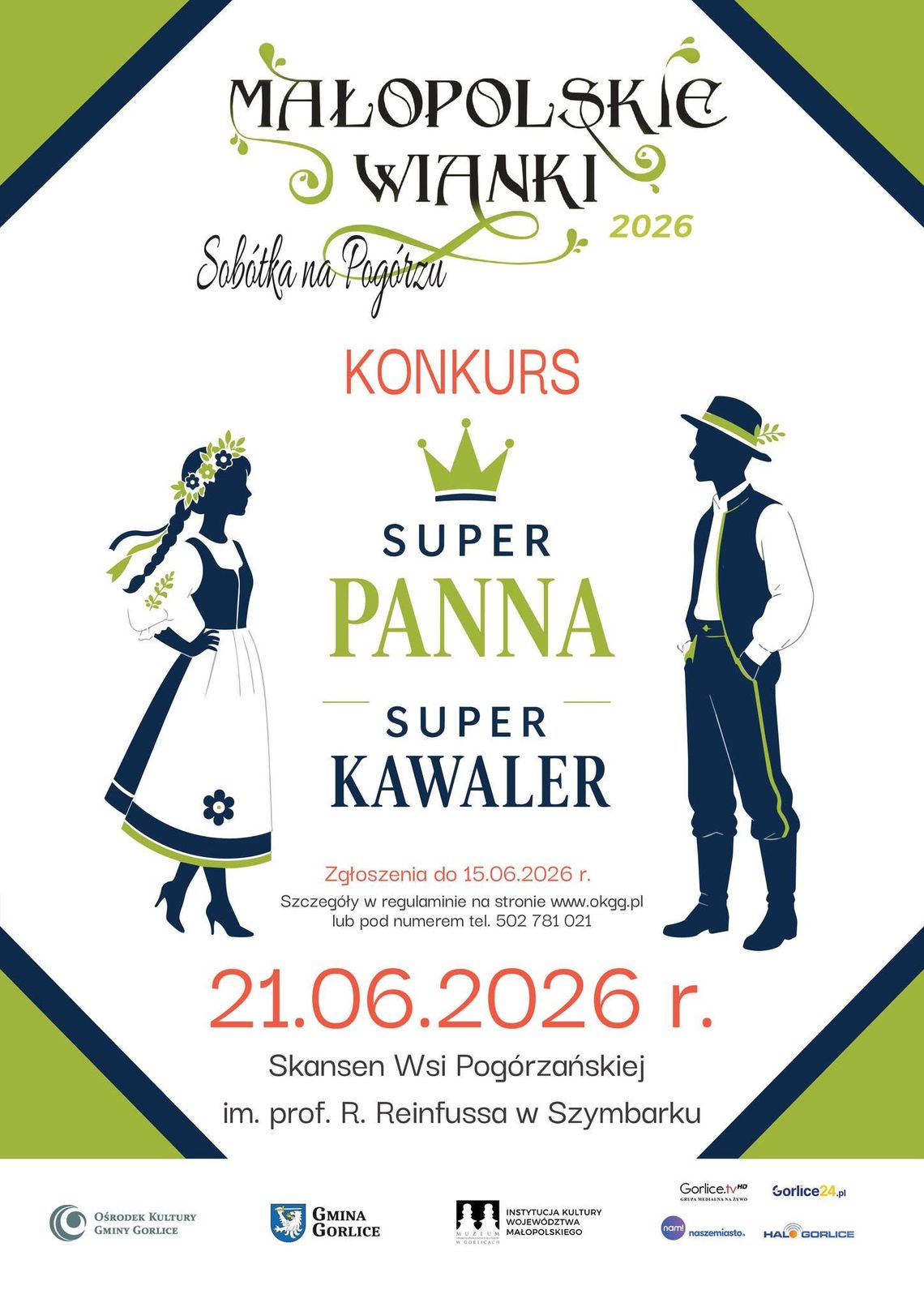 Super Panna i Super Kawaler w Szymbarku Zdjęcie przedstawia plakat zapowiadający wydarzenie - Super Panna i Super Kawaler w Szymbarku