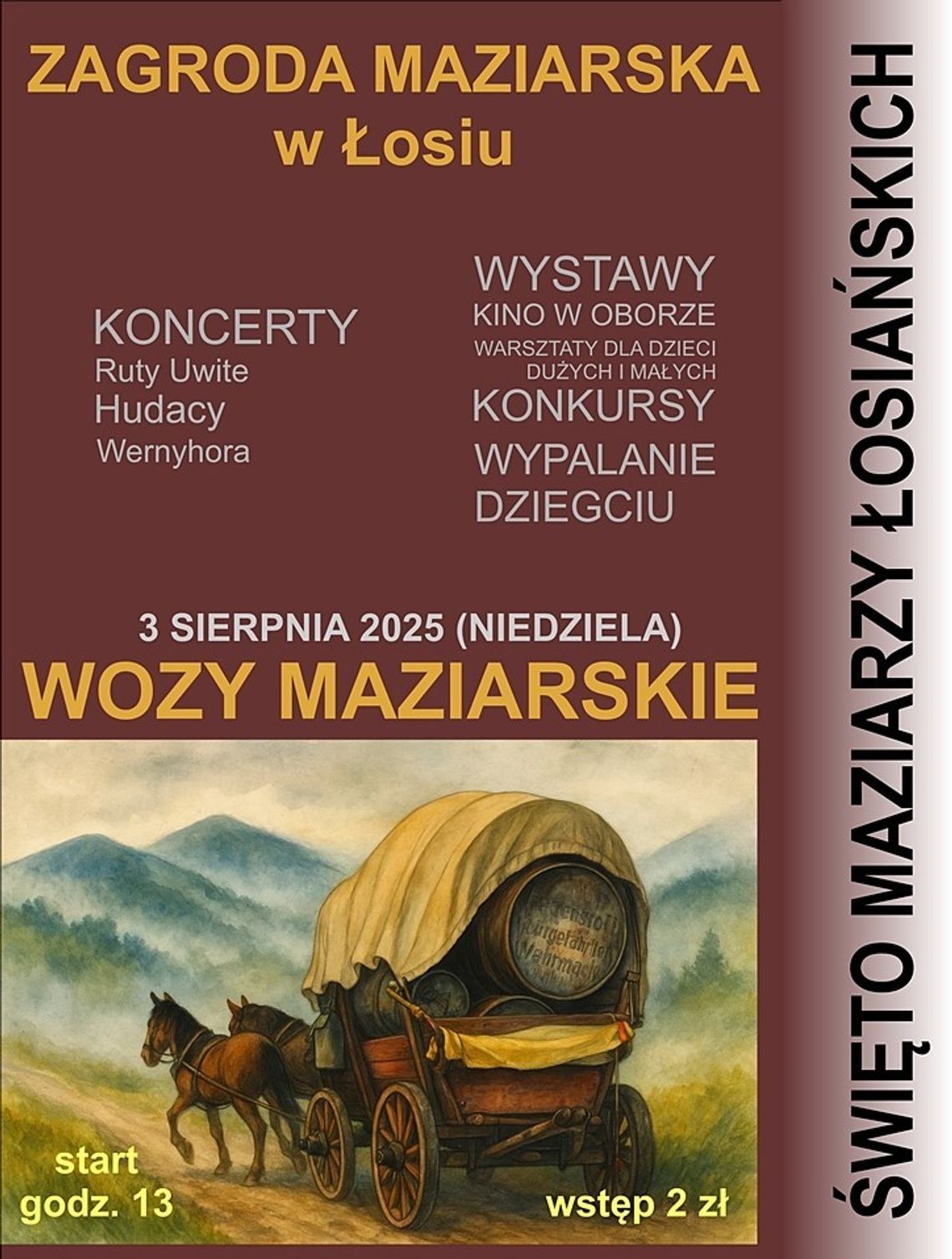Plakat zapowiadający Święto Maziarzy Łosiańskich