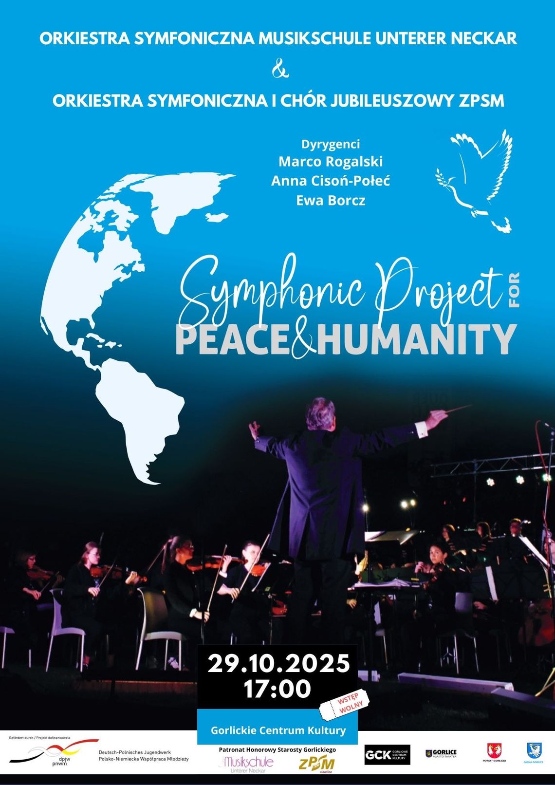 Symphonic Project for Peace and Humanity Plakat zapowiadający wydarzenie - Symphonic Project for Peace and Humanity