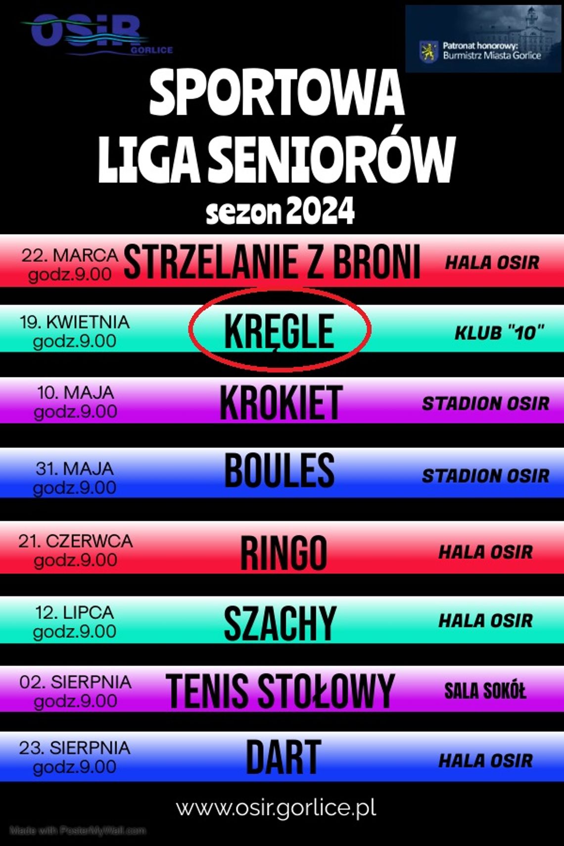 Turniej Kręgli – Sportowa Liga Seniorów | halogorlice.info