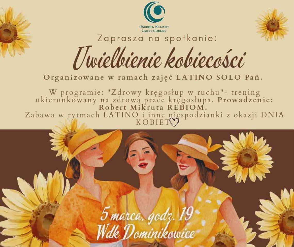 plakat zapowiadający wydarzenie - Uwielbienie kobiecości