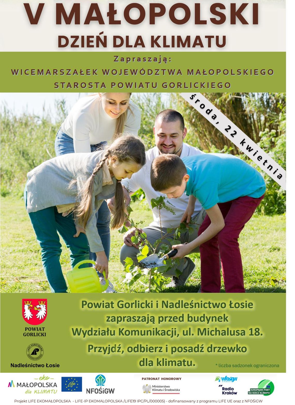 zdjęcie przedstawia plakat promujacy wydarzenie - V Małopolski Dzień dla Klimatu w Gorlicach