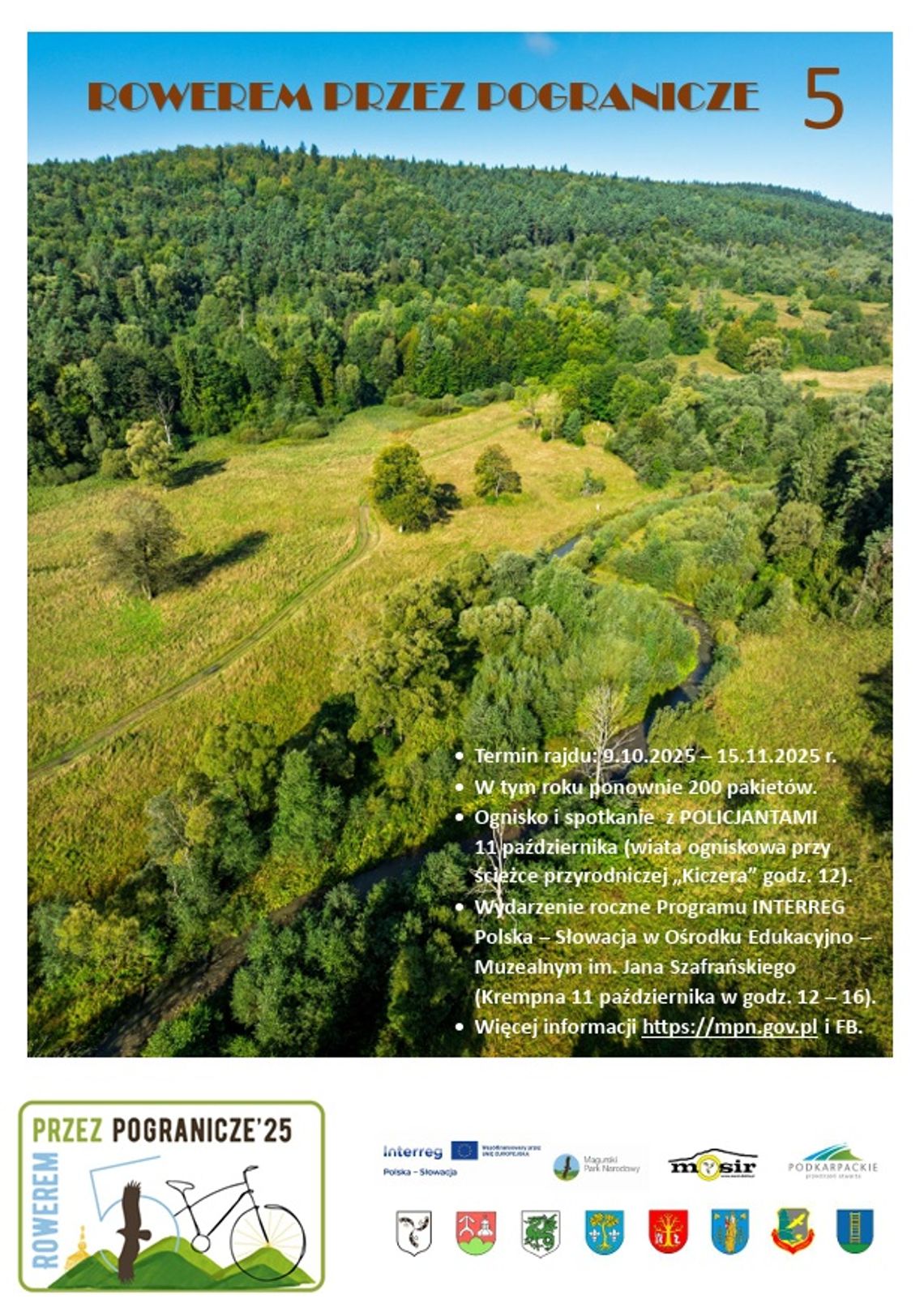 V Rajd rowerowy „Rowerem przez pogranicze” | zapowiedzi wydarzeń - halogorlice.info zdjęcie przedstawia plakat promujący wydarzenie V Rajdu rowerowego „Rowerem przez pogranicze”