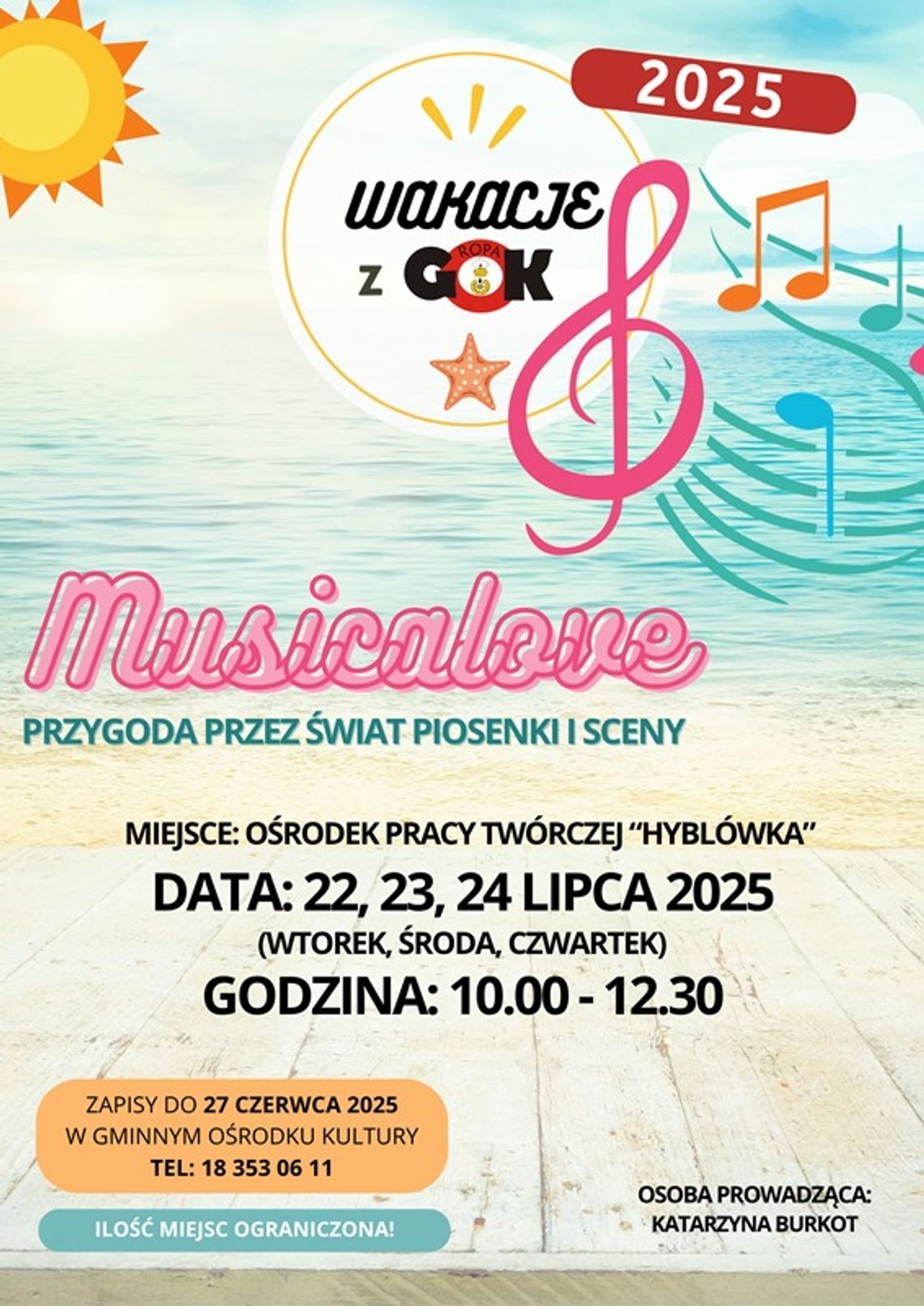 Wakacje z GOK Ropa: Musicalove | halogorlice.info Plakat zapowiadający Wakacje z GOK Ropa: Musicalove