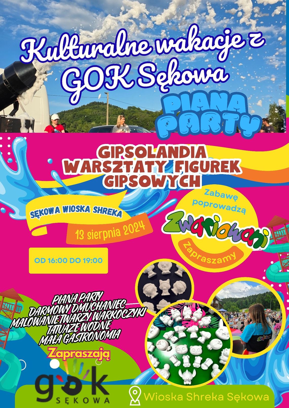 Warsztaty figurek gipsowych w Sękowej | halogorlice.info Zdjęcie przedstawia plakat promujący Warsztaty figurek gipsowych w Sękowej