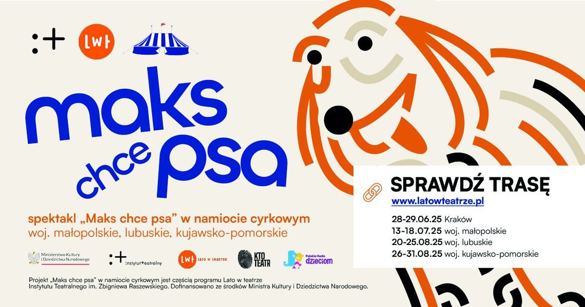 Warsztaty i spektakl pt. Maks chce psa w Uściu Gorlickim | halogorlice.info Plakat zapowiadający Warsztaty i spektakl pt. Maks chce psa w Uściu Gorlickim