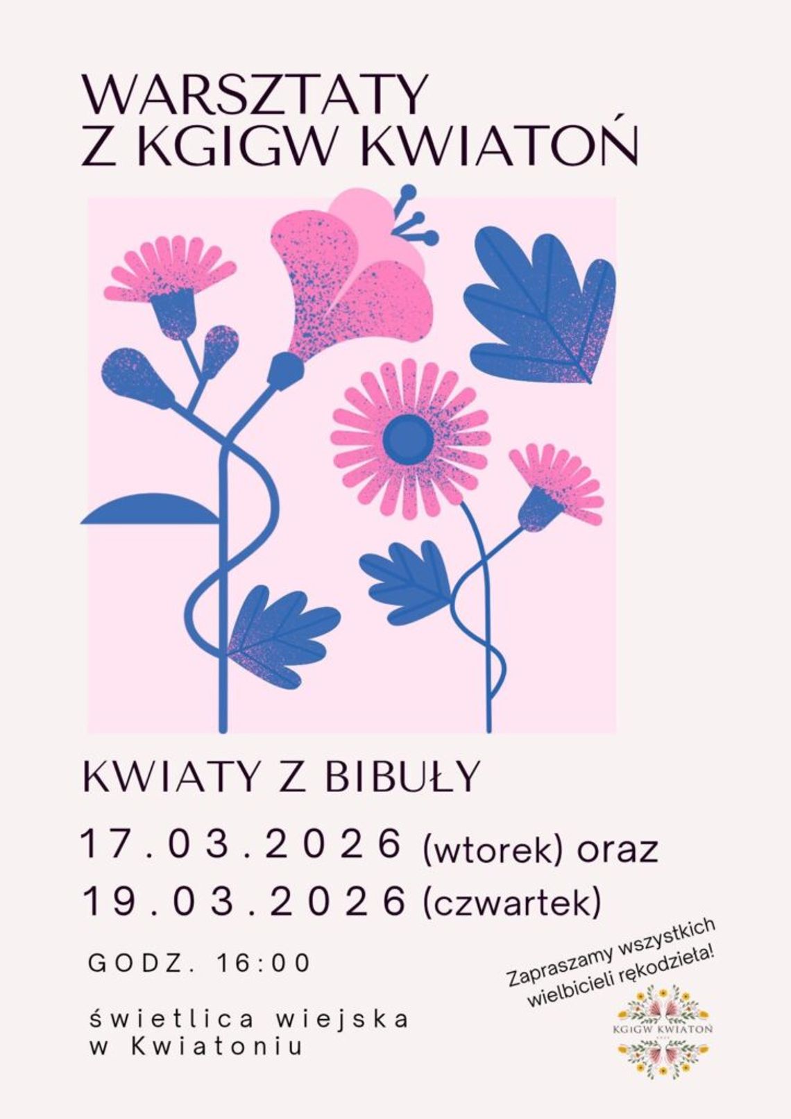 Warsztaty tworzenia kwiatów z bibuły | zapowiedzi wydarzeń - halogorlice.info