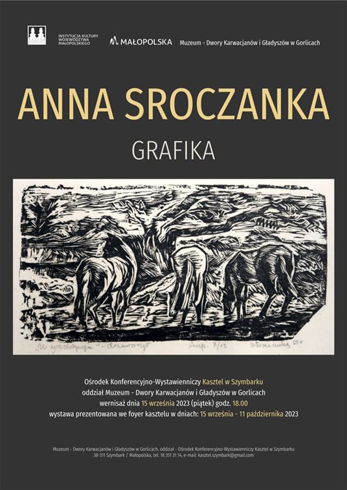 Wernisaż grafiki ANNY SROCZANKI – Kasztel w Szymbarku | halogorlice.info