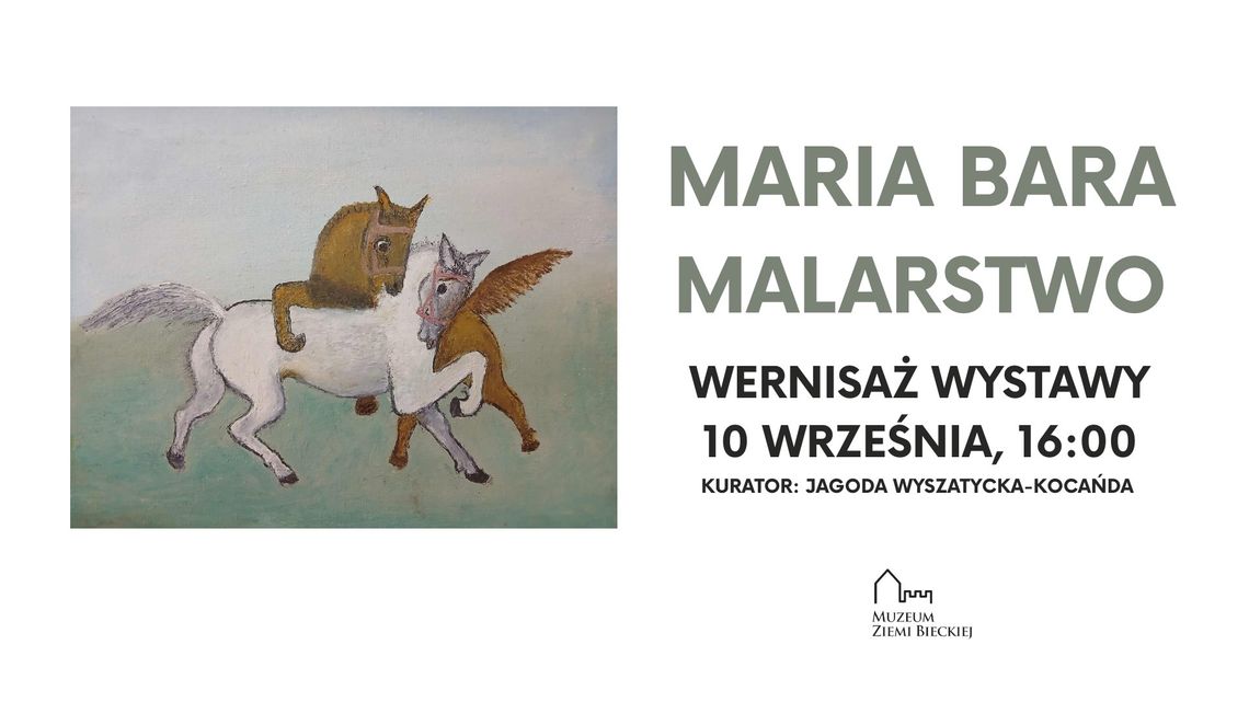 Wernisaż wystawy malarstwa Marii Bary | halogorlice.info Zdjęcie przedstawia plakat promujący wydarzenie Wernisaż wystawy malarstwa Marii Bary