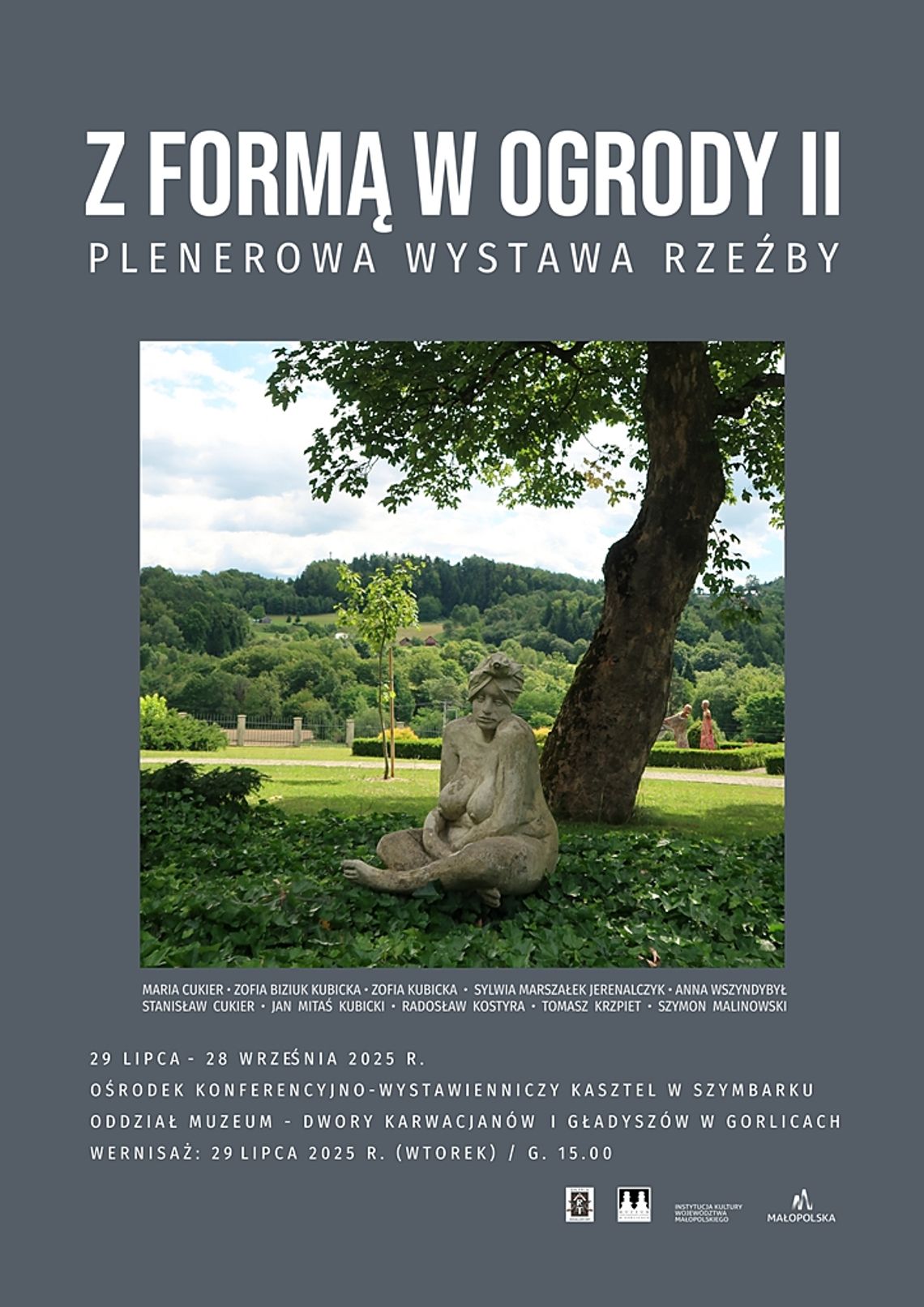 Wernisaż wystawy pt. Z formą w ogrody II | zapowiedzi imprez – halogorlice.info Zdjęcie przedstawia plakat promujący wydarzenie Wernisaż wystawy pt. Z formą w ogrody