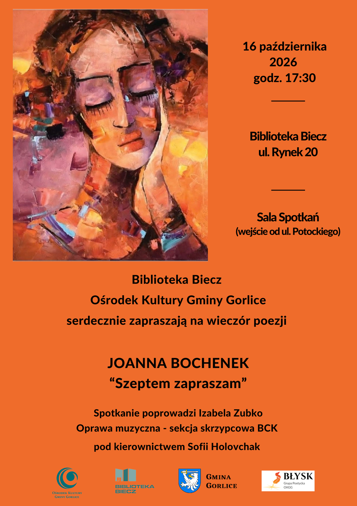 Wieczór poezji Joanny Bochenek w Bieczu | zapowiedzi wydarzeń - halogorlice.info Wieczór poezji Joanny Bochenek w Bieczu | zapowiedzi wydarzeń - halogorlice.info
