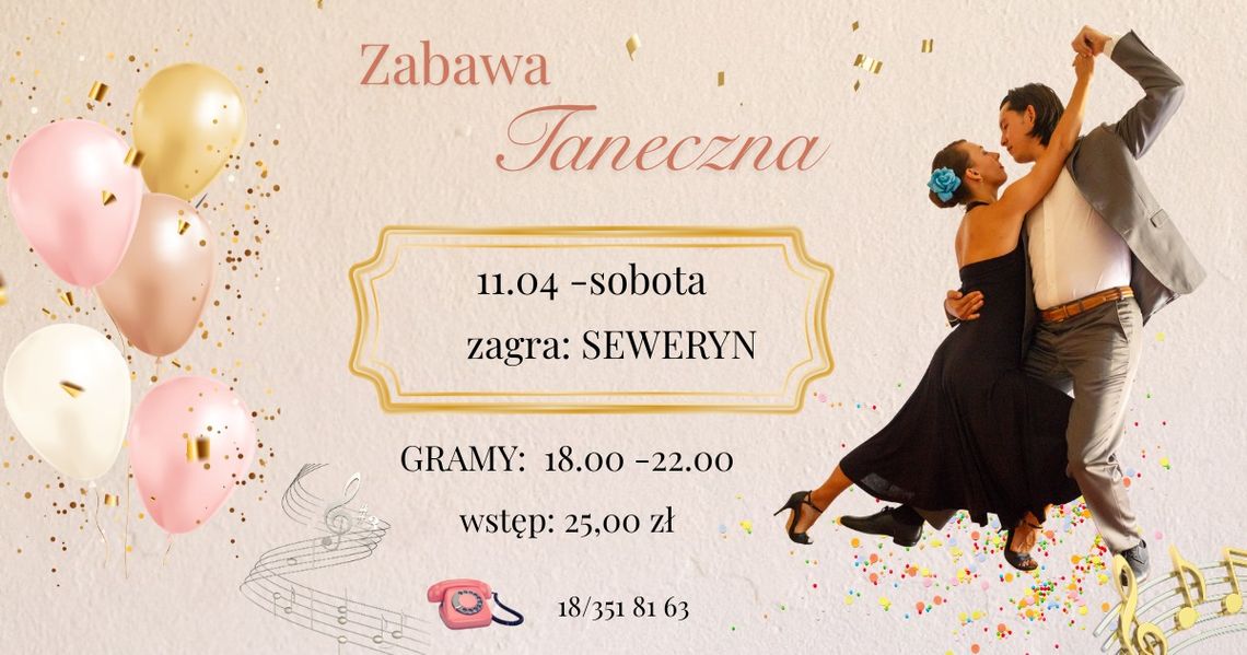 Wieczór taneczny | zapowiedzi wydarzeń - halogorlice.info plakat zapowiadający wydarzenie - Wieczór taneczny w Astorii