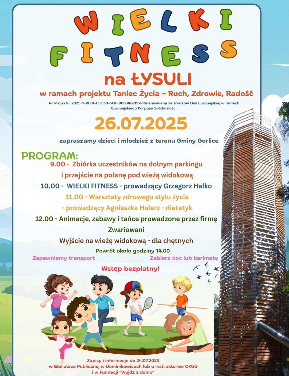 Wielki fitness na Łysuli | halogorlice.info Plakat promujący Wielki fitness na Łysuli
