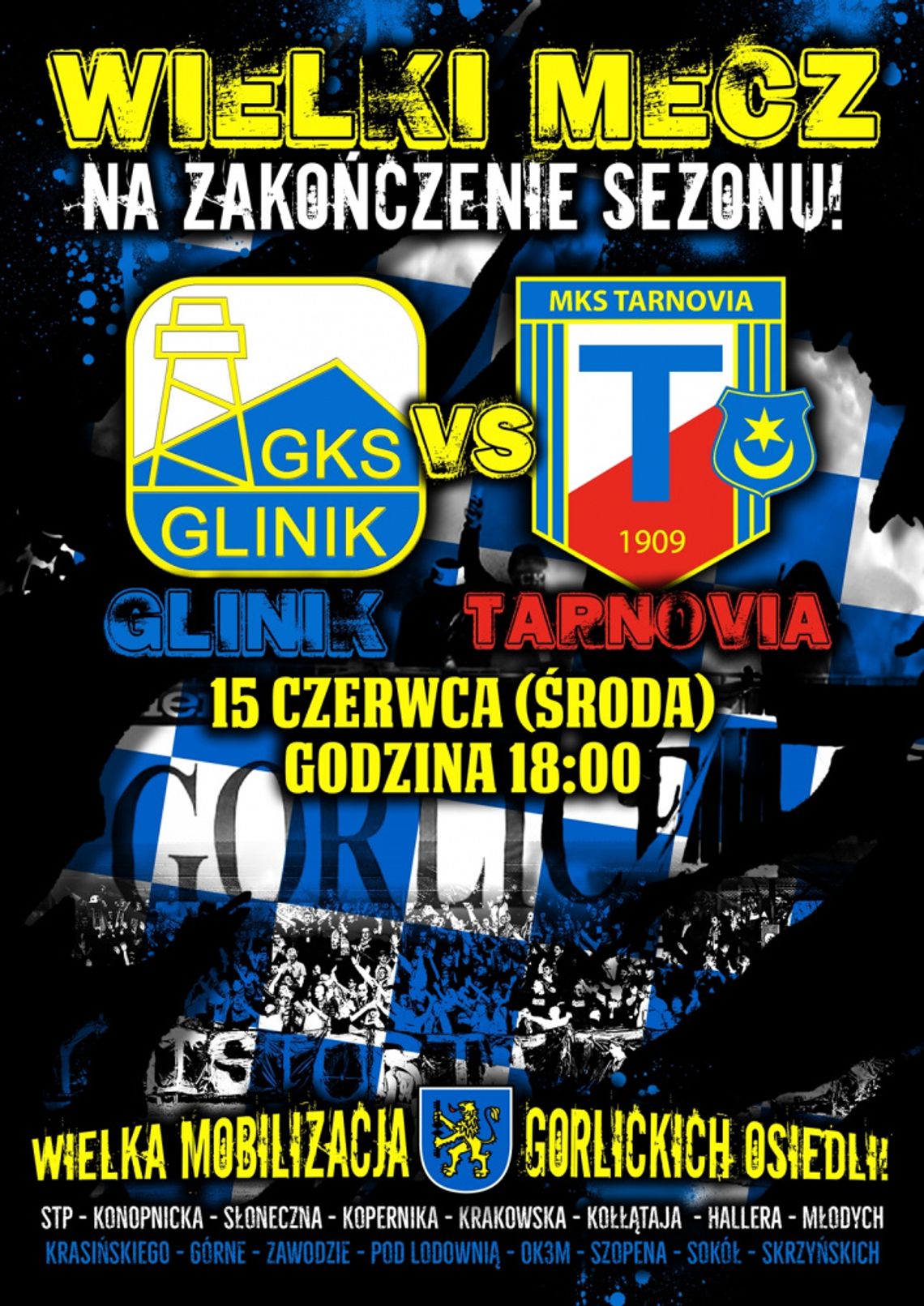 Wielki mecz na zakończenie sezonu! GKS Glinik Gorlice vs Tarnovia Tarnów | zapowiedzi imprez – halogorlice.info