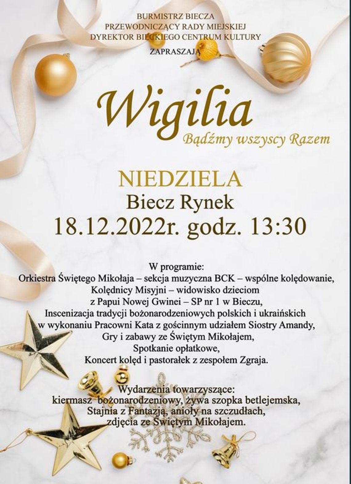 Wigilia „Bądźmy wszyscy Razem” – Biecz | halogorlice.info