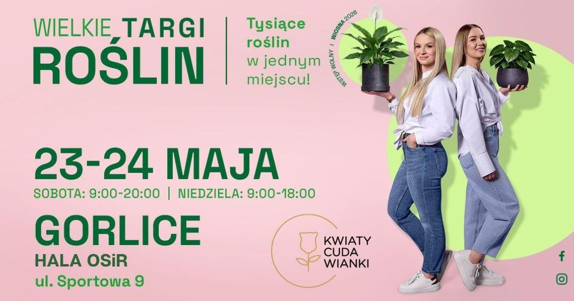 Zdjęcie przedstawia plakat zapowiadający wydarzenie - Wielkie TARGI Roślin