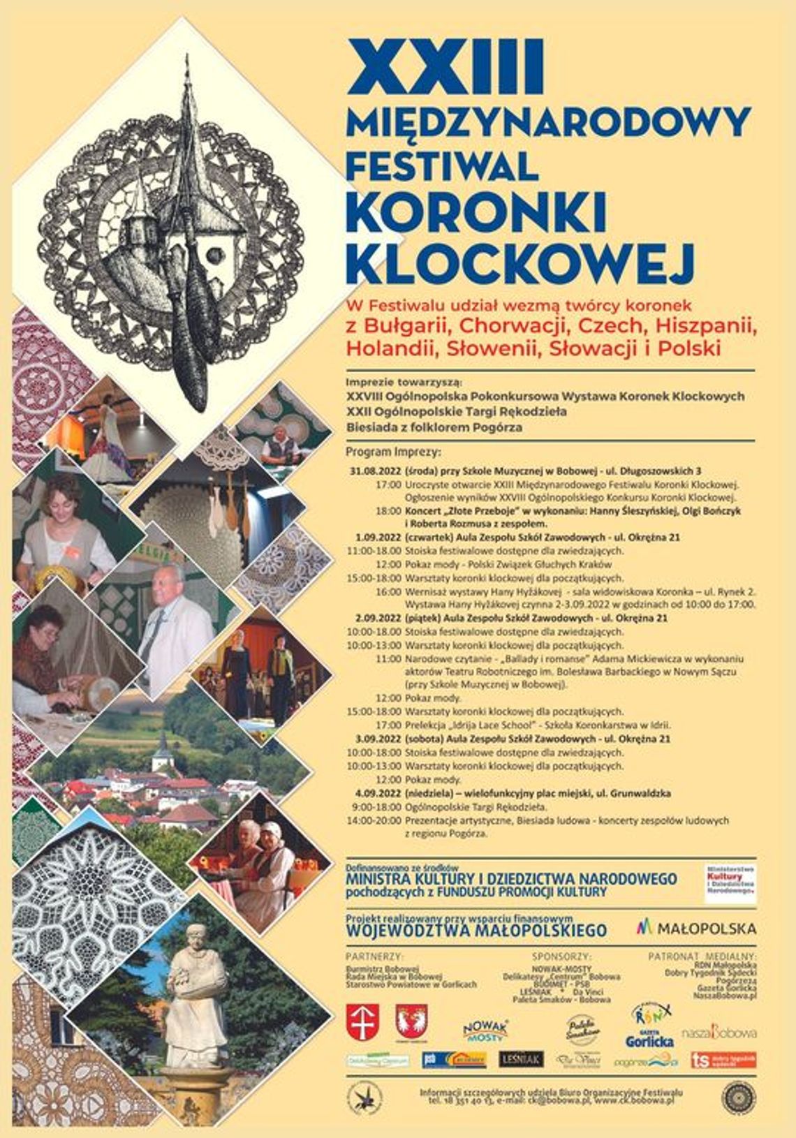 XXIII Międzynarodowy Festiwal Koronki Klockowej | zapowiedzi imprez – halogorlice.info