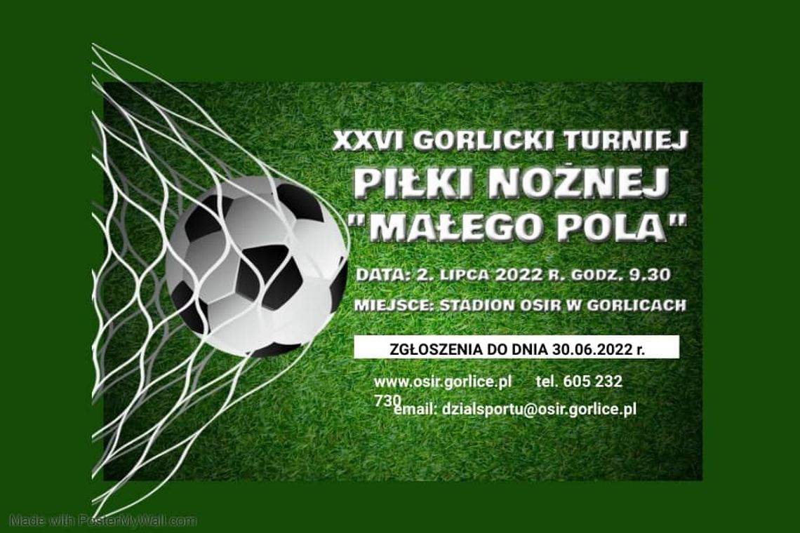 XXVI turniej piłki nożnej „Małego Pola” | zapowiedzi imprez – halogorlice.info