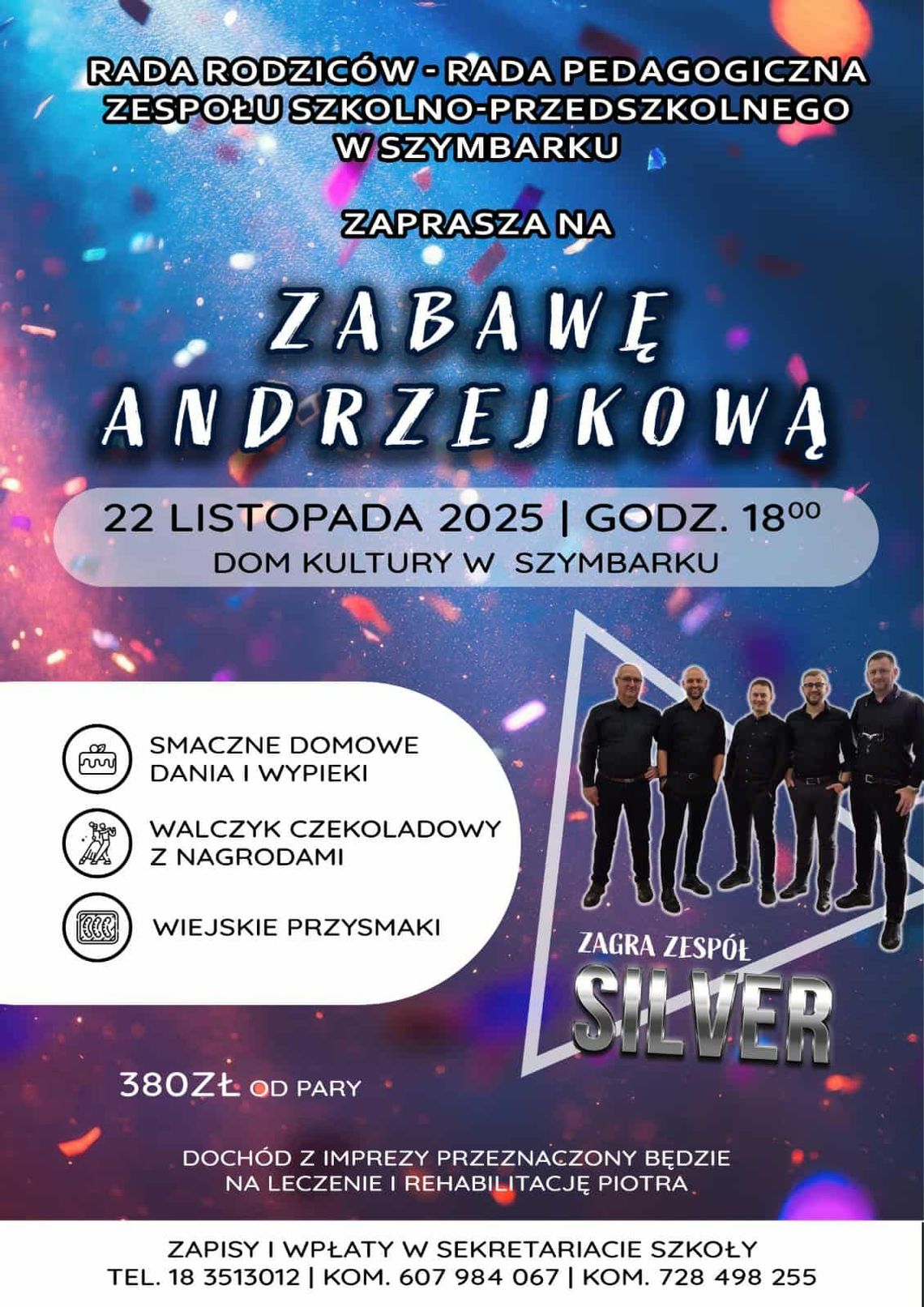 Zabawa Andrzejkowa w Szymbarku | zapowiedzi imprez - halogorlice.info Plakat zapowiadający wydarzenie charytatywne pt: Zabawa Andrzejkowa