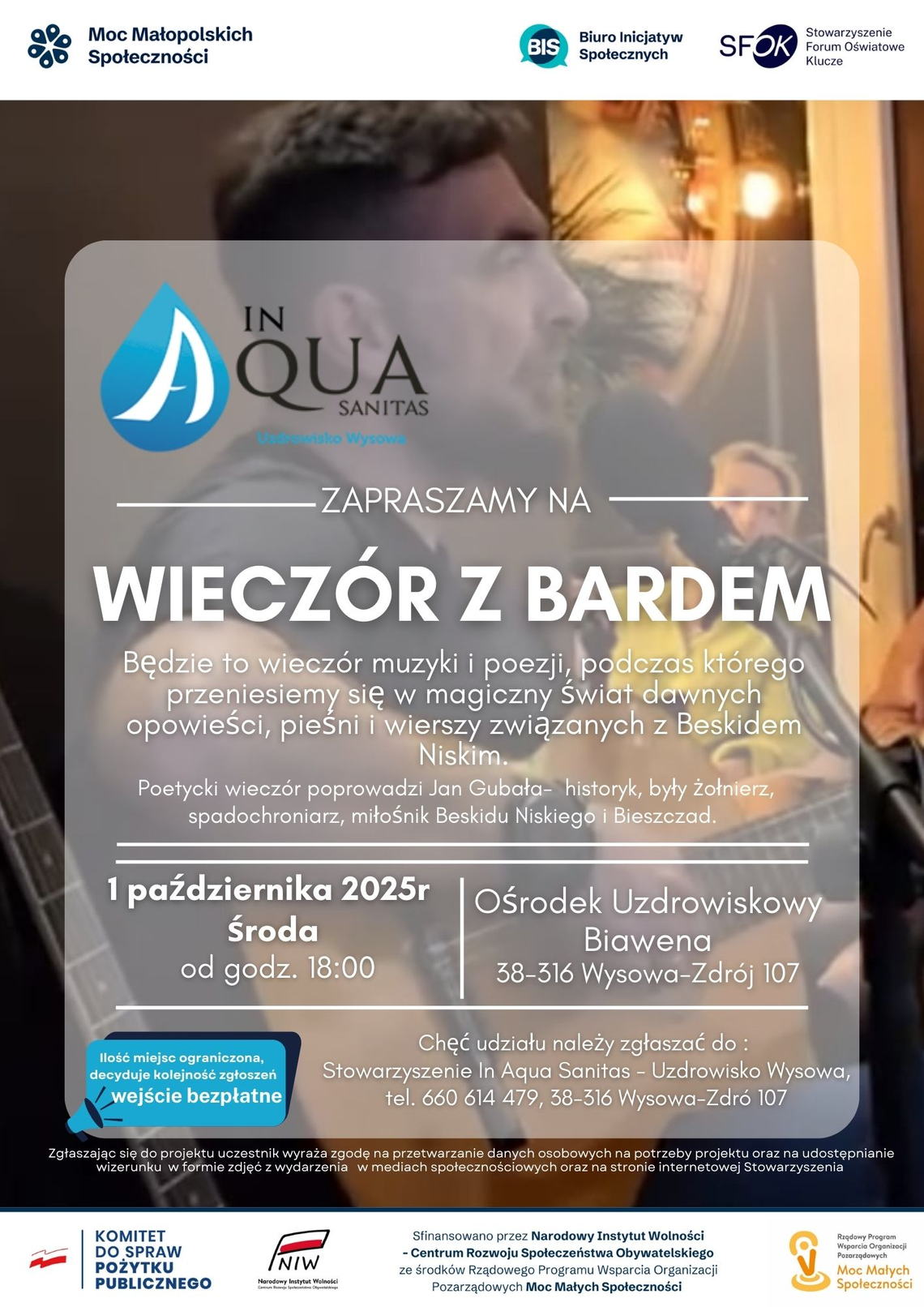 Plakat zapowiadający wydarzenie w Wysowej Zdrój