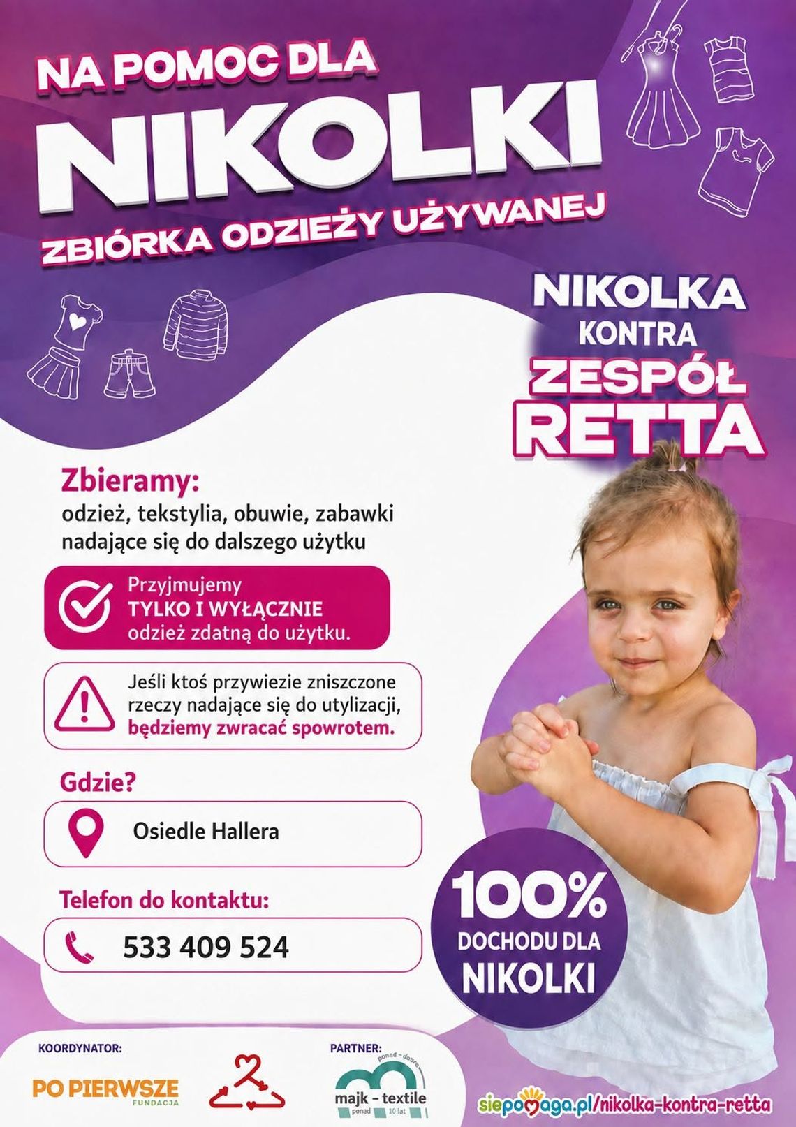 Zbiórka odzieży dla Nikolki, os. Hallera w Gorlicach | zapowiedzi wydarzeń - halogorlice.info