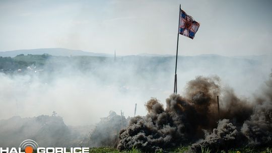 Sękowa. Widok ze wzgórza na działania wojenne.