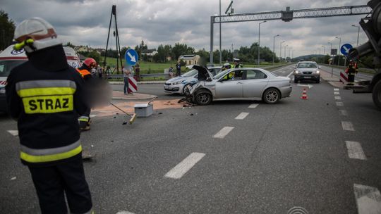 Biecz. Zderzenie dwóch pojazdów. W obu podróżowały dzieci.