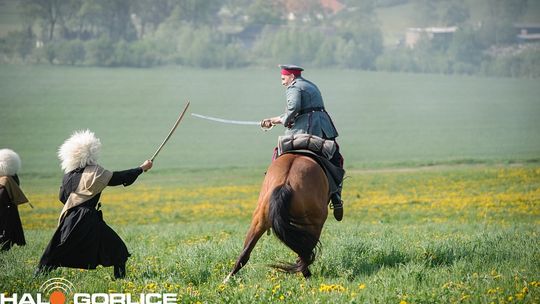 Sękowa. Widok ze wzgórza na działania wojenne.